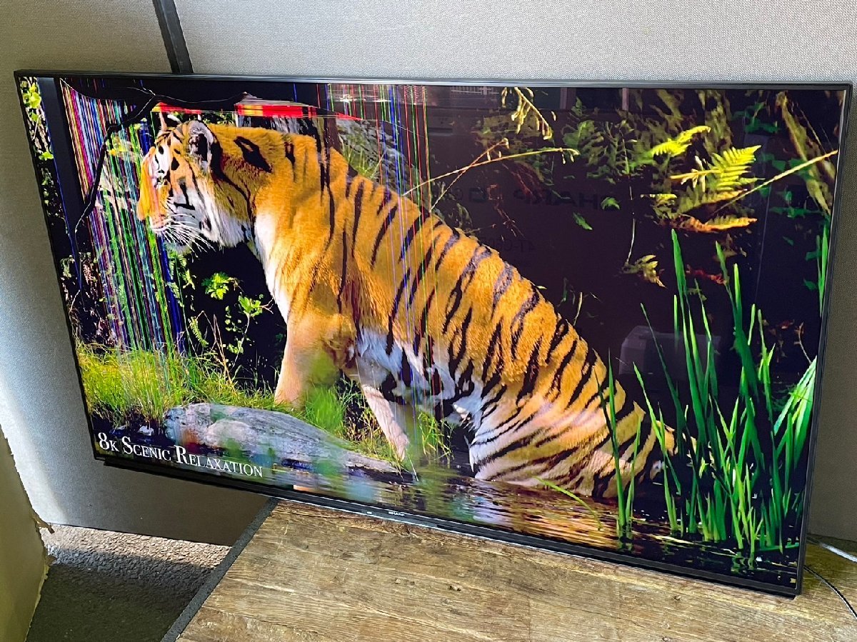 シャープ 液晶テレビ AQUOS(アクオス) 4T-C60EN1 [60V型 /4K対応 /BS・CS 4Kチューナー内蔵 /YouTube対応] 液晶割れジャンク品 10303_画像6