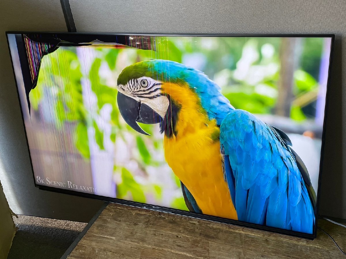 シャープ 液晶テレビ AQUOS(アクオス) 4T-C60EN1 [60V型 /4K対応 /BS・CS 4Kチューナー内蔵 /YouTube対応] 液晶割れジャンク品 10303_画像5