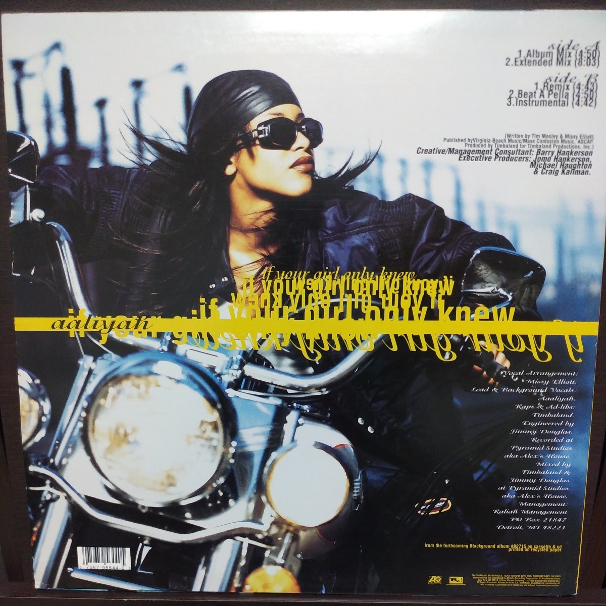12inch US盤/AALIYAH IF YOUR GIRL ONLY KNEW_画像2