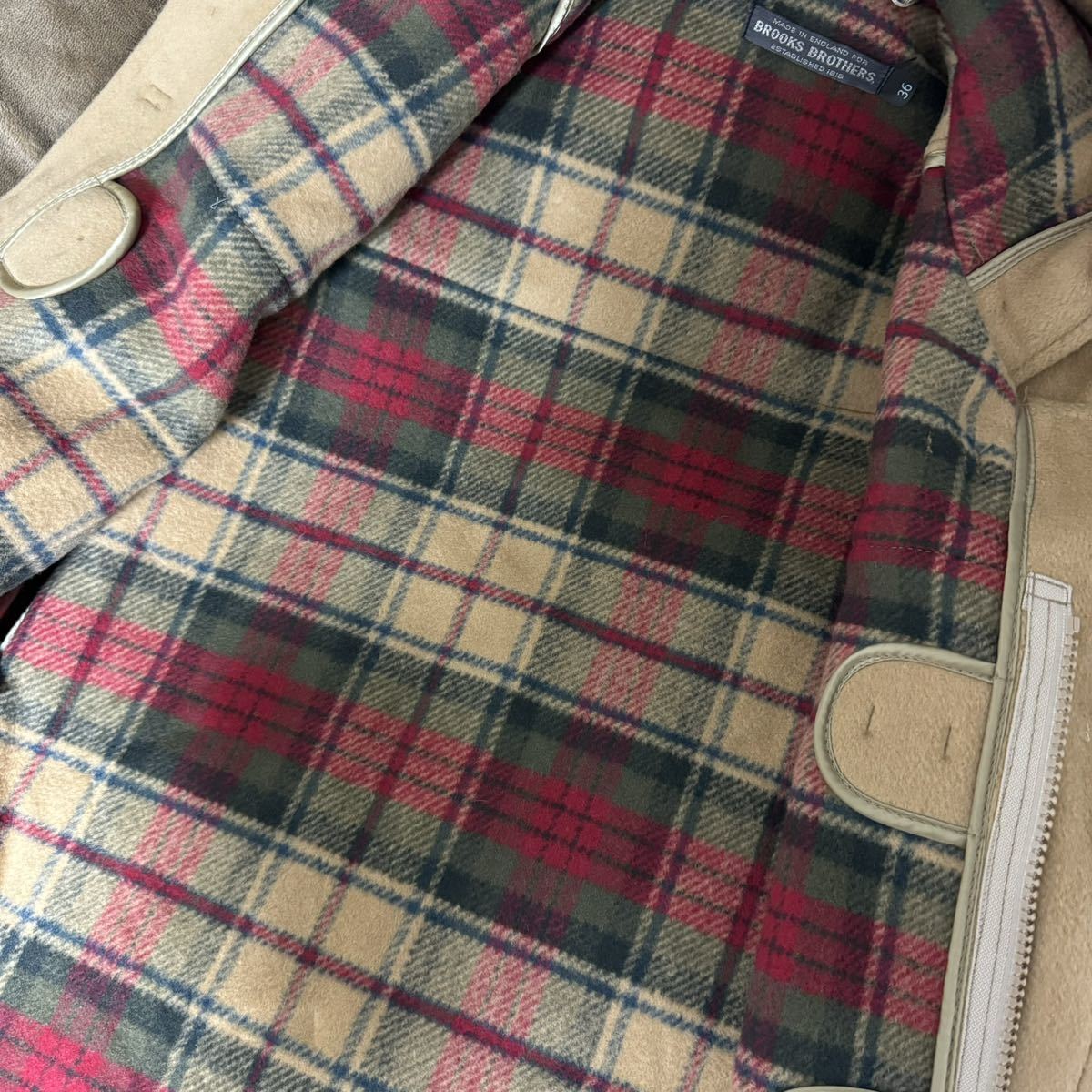 【古着】brooks brothers ウールダッフルコート　キャメル　36 イギリス製　旧タグ　70-80s 長袖_画像9