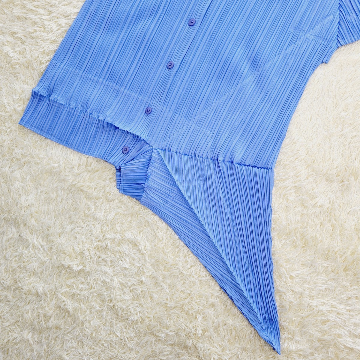 【美品】プリーツプリーズ 変形 ロングスカート シャツ セットアップ PLEATS PLEASE ISSEY MIYAKE ロングワンピース アシンメトリー_画像7