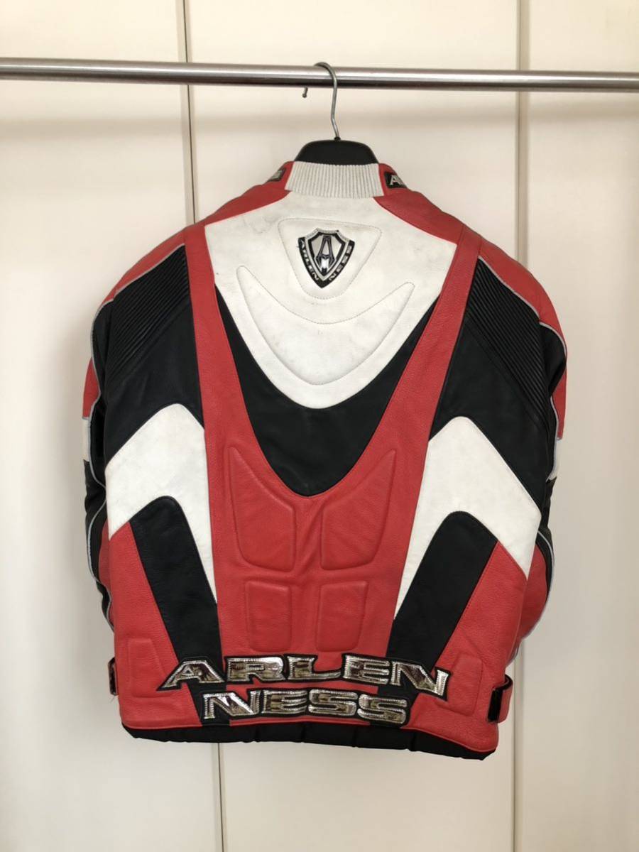 ARLEN NESSアレンネス レーシングレザージャケット 正規品 Lサイズ 赤白黒（美品）_画像3