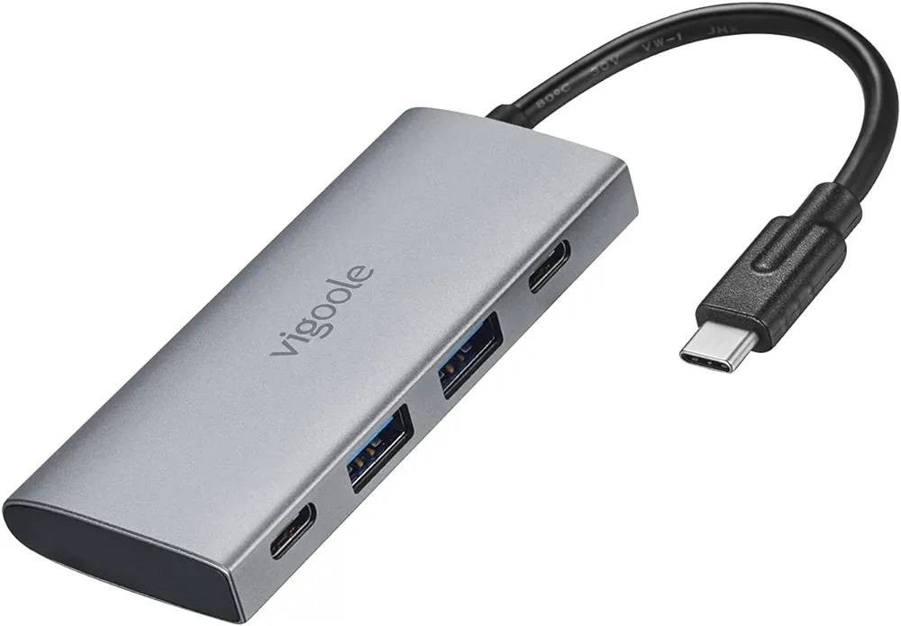 vigoole 4ポートUSB Cハブ10Gbps USB 3.1/3.2 Gen 2 SuperSpeed USB 10Gbps準拠 2x Type-Cポート/2x Type-Aポート10Gbpsデータ伝送速度搭載_画像1