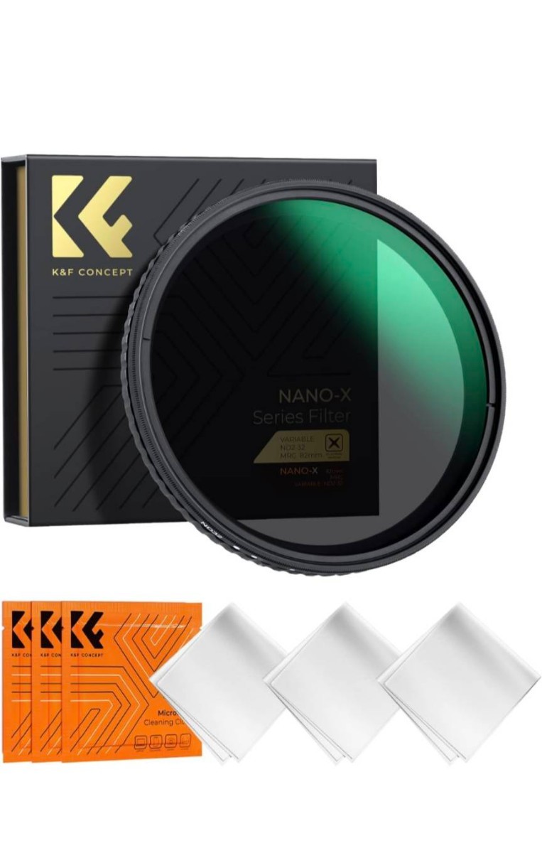K&F Concept 43mm 可変NDフィルター ND2-ND32 X状ムラなし 日本製AGC光学ガラス HD超解像力_画像1