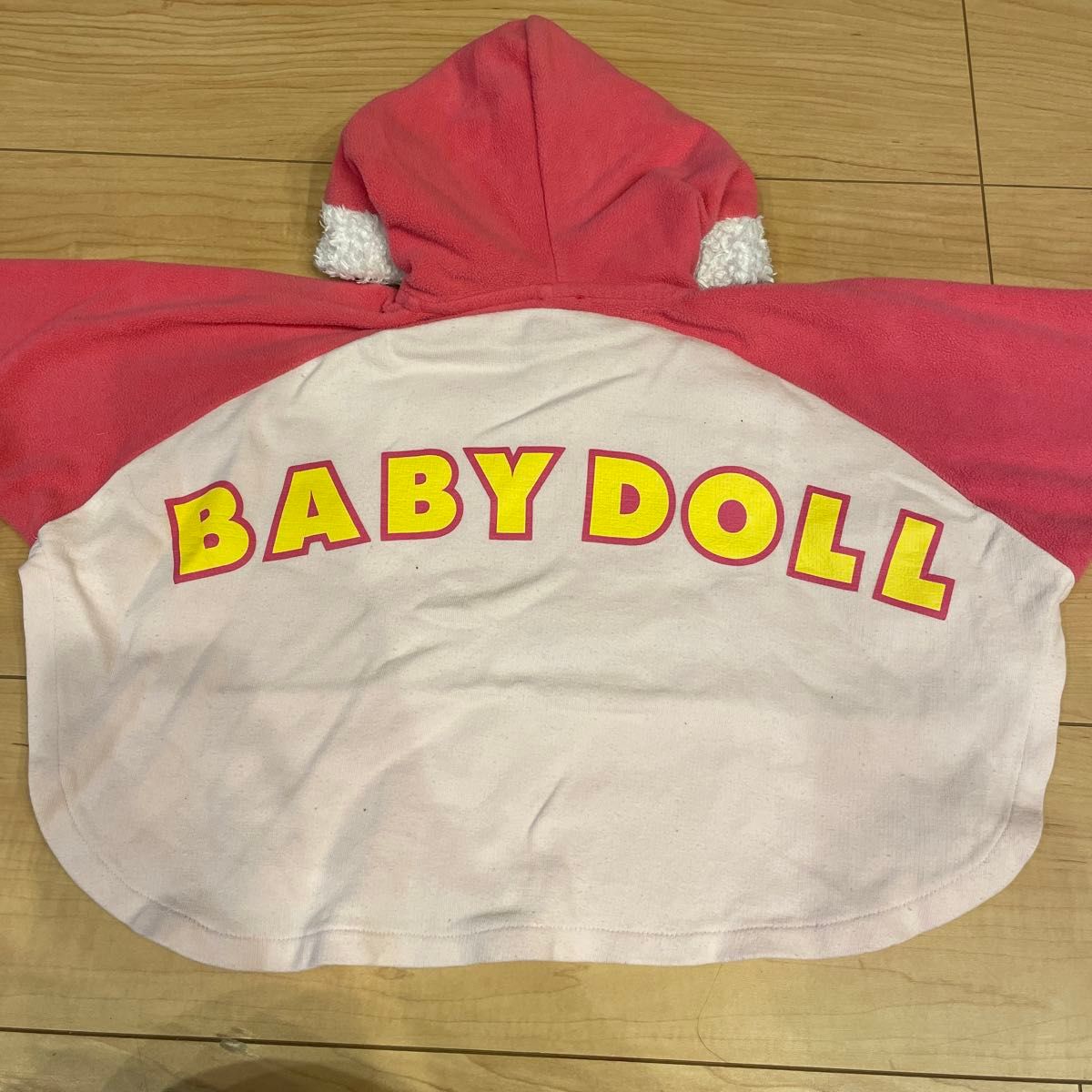 ベビードール　ポンチョ90cm ピンク babydoll