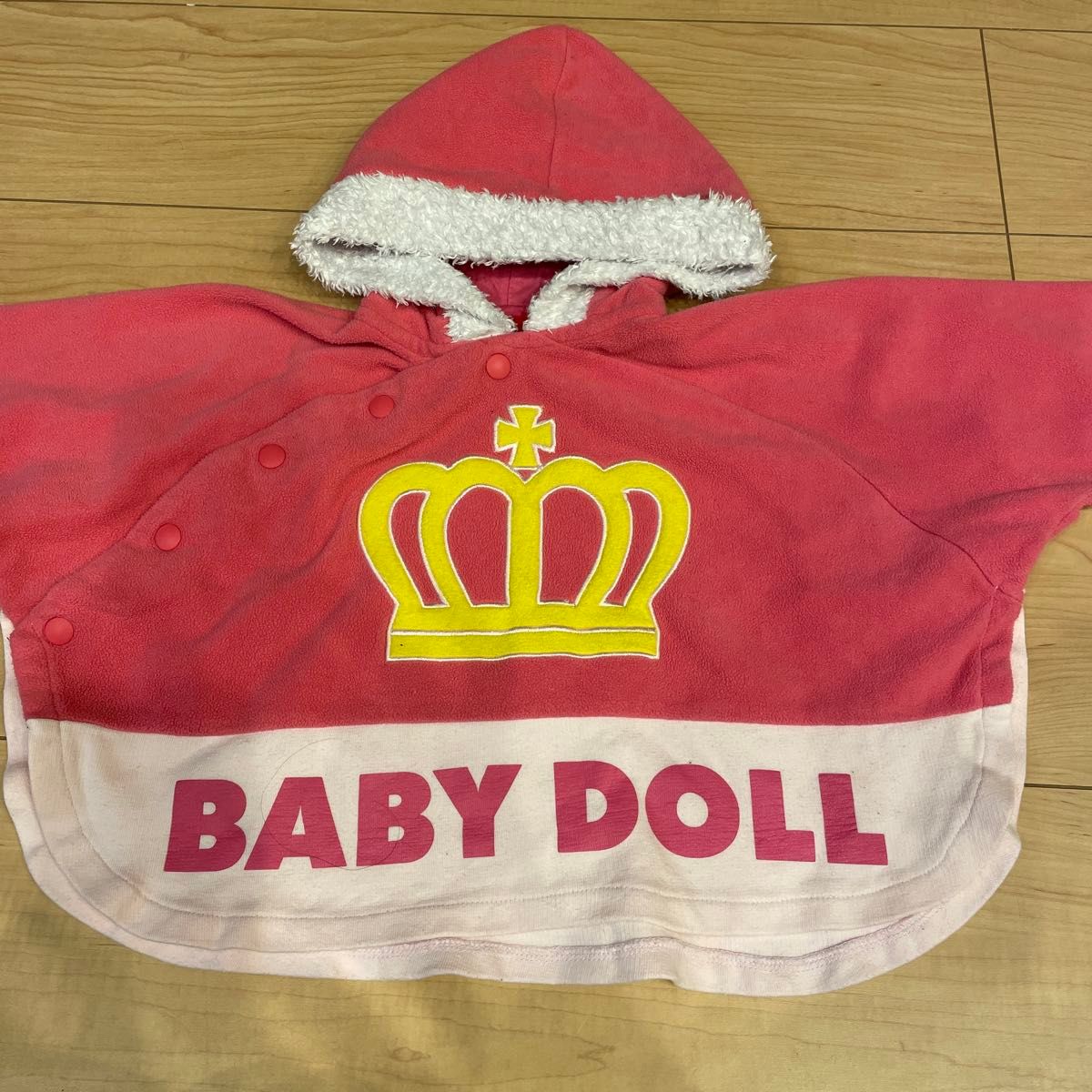 ベビードール　ポンチョ90cm ピンク babydoll