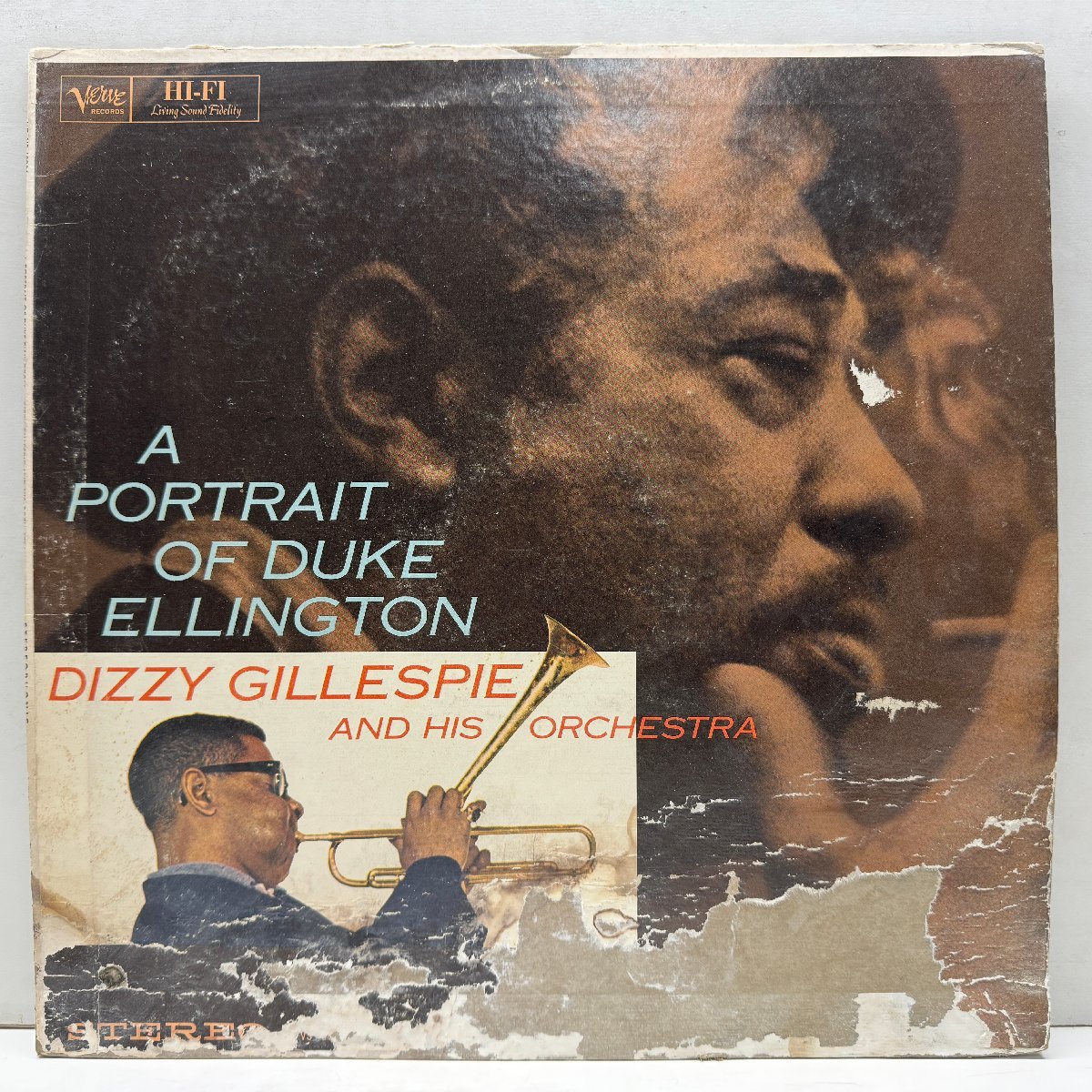 盤は十分良好!! 初版 VERVEリム 深溝 USオリジ DIZZY GILLESPIE A Portrait Of Duke Ellington ('60 Verve) 豪華編成のエリントン集の画像1