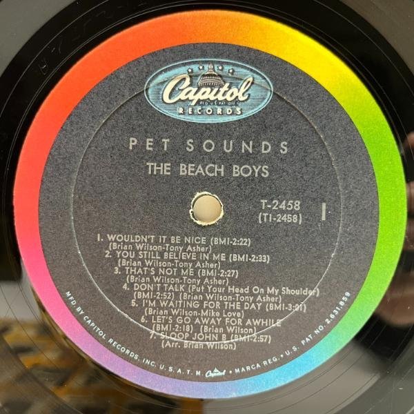 入手難!! MONO 虹リム USオリジナル BEACH BOYS Pet Sounds ('66 Capitol) ビーチ・ボーイズ／ペット・サウンズ 米 初回 モノラル_画像3