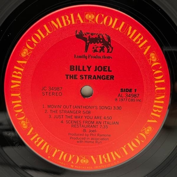良好品!! 初版 JC規格 USオリジナル BILLY JOEL The Stranger ('77 Columbia) ビリー・ジョエル／ストレンジャー素顔のままで_画像3