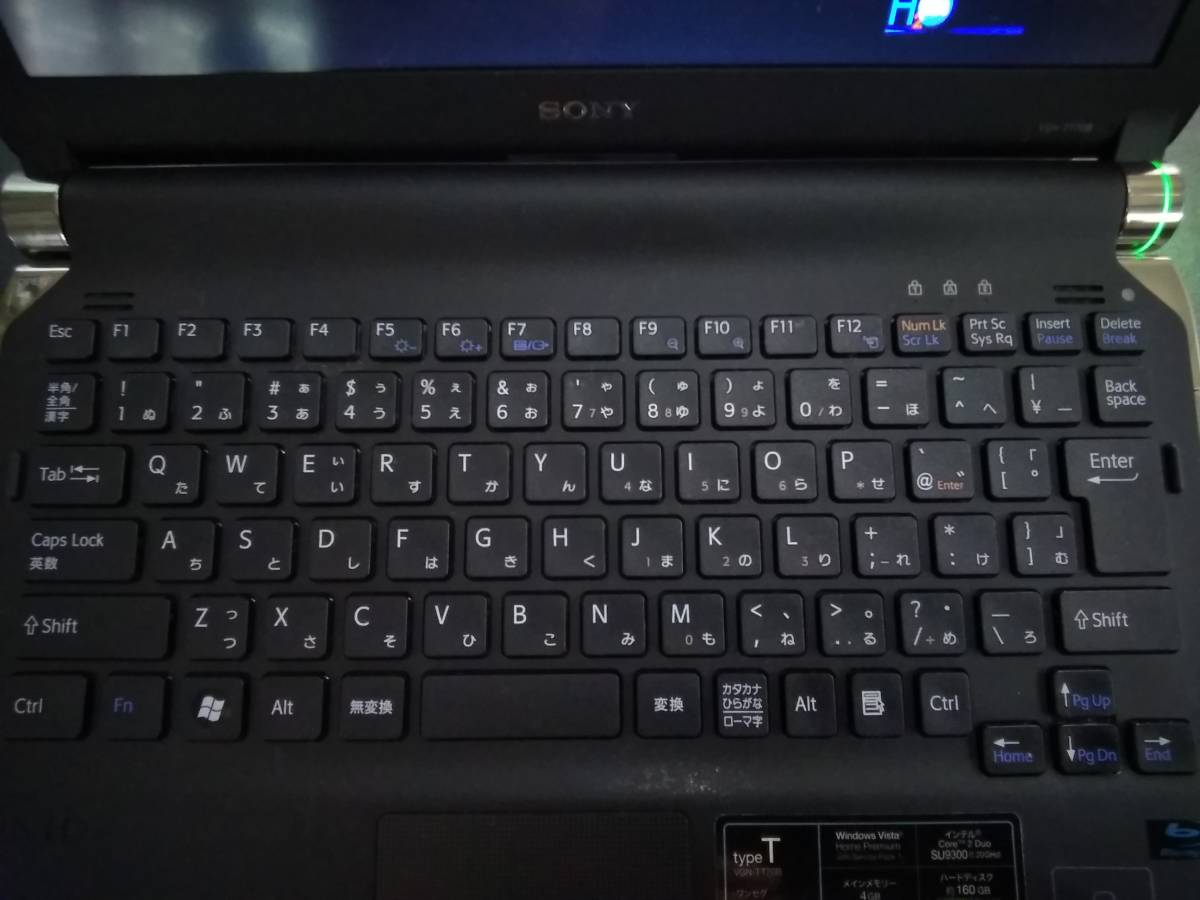 ジャンク SONY ソニー VAIO VGN-TT70B 11インチ windows vista PCG-4Q4N バイオ_画像3