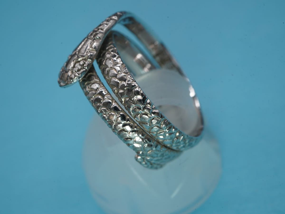 【1238】13号 目の所ダイヤモンド シルバー リング silver 天然石 指輪 ヘビ 蛇 TIA_画像3