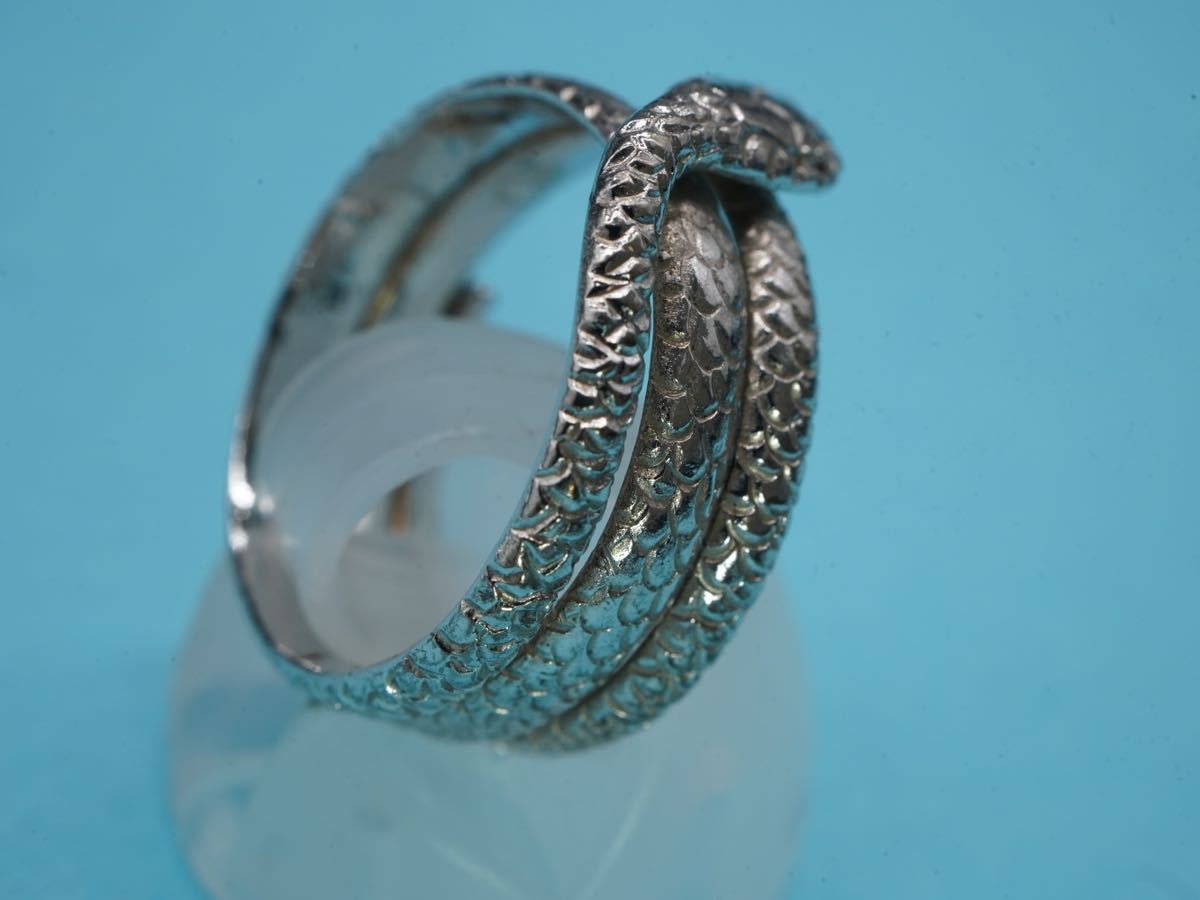 【1238】13号 目の所ダイヤモンド シルバー リング silver 天然石 指輪 ヘビ 蛇 TIA_画像4