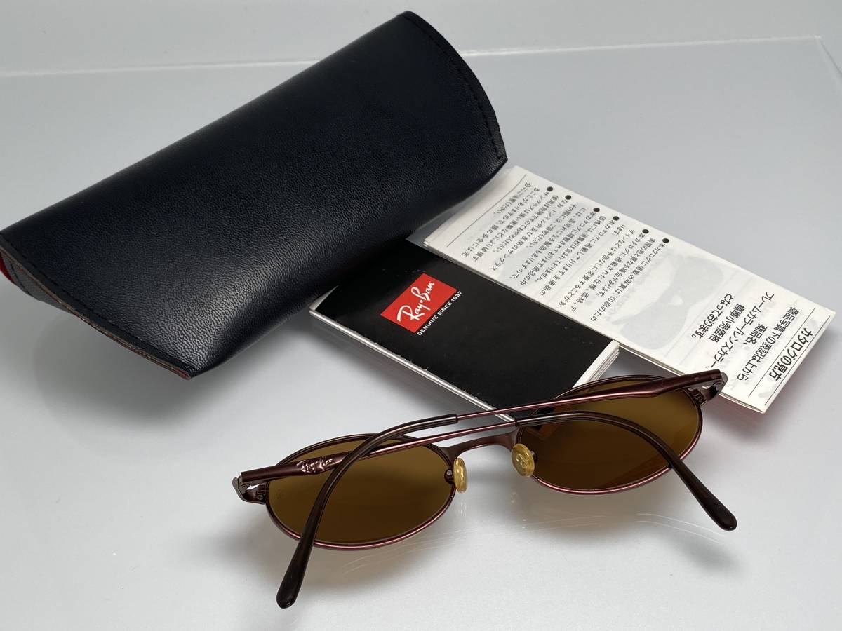 ケース付★RAY-BANレイバン RB3103 W3096 メタルフレーム ブロンズブラウン/B-15 白ロゴ 廃盤ビンテージサングラス ITALY製 B&L オーバル_画像10