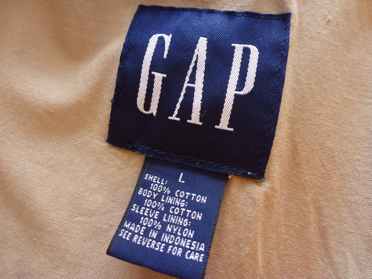 00s OLD GAP ギャップ コットン スウィングトップ/ドリズラージャケット オールド ネイビー Lサイズ オーバーサイズ 即決あり！_画像7