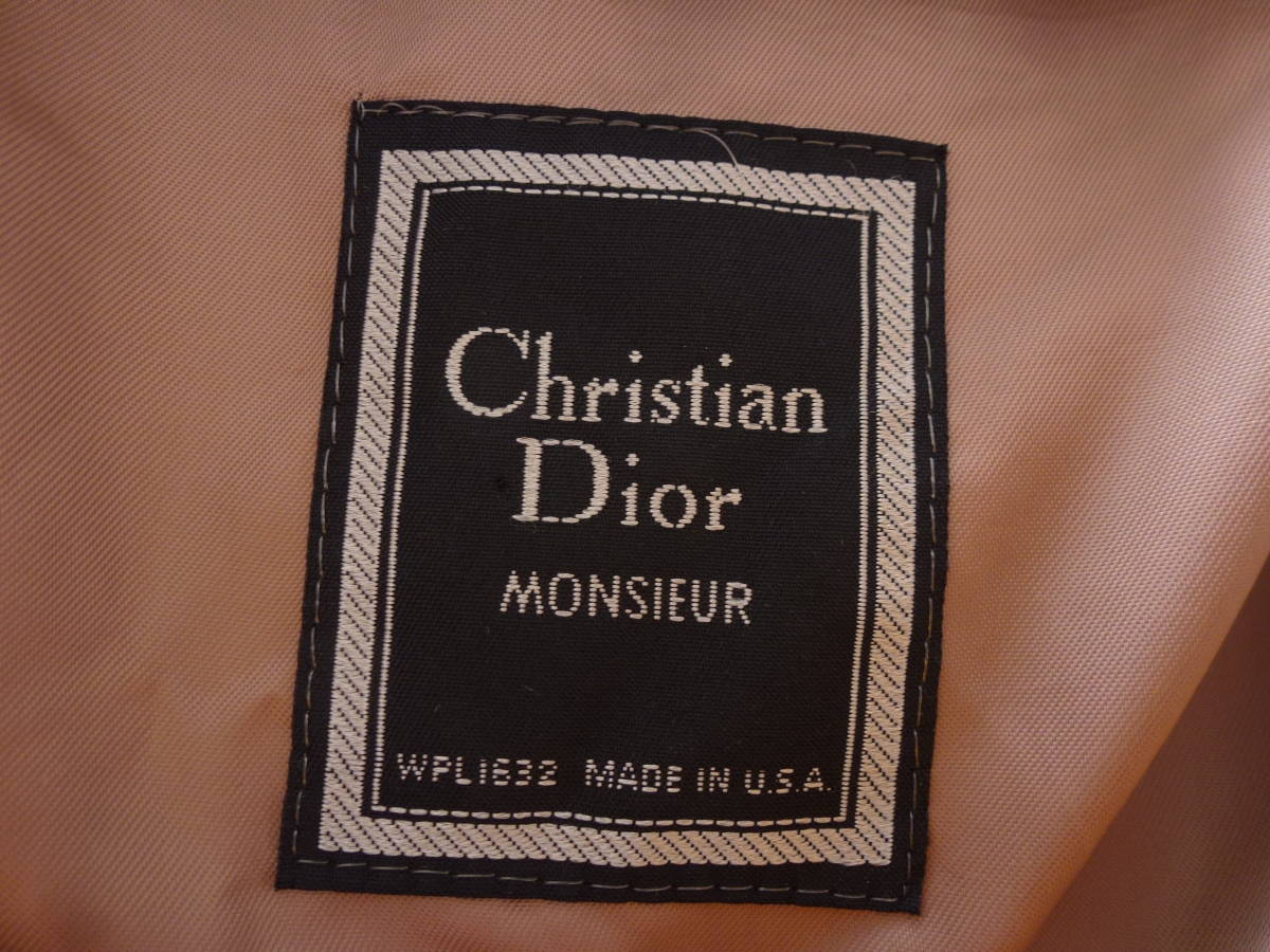 90s ヴィンテージ USA製 Christian Dior MONSIEUR クリスチャンディオール ダブル トレンチコート XLサイズ相当 即決あり！_画像9
