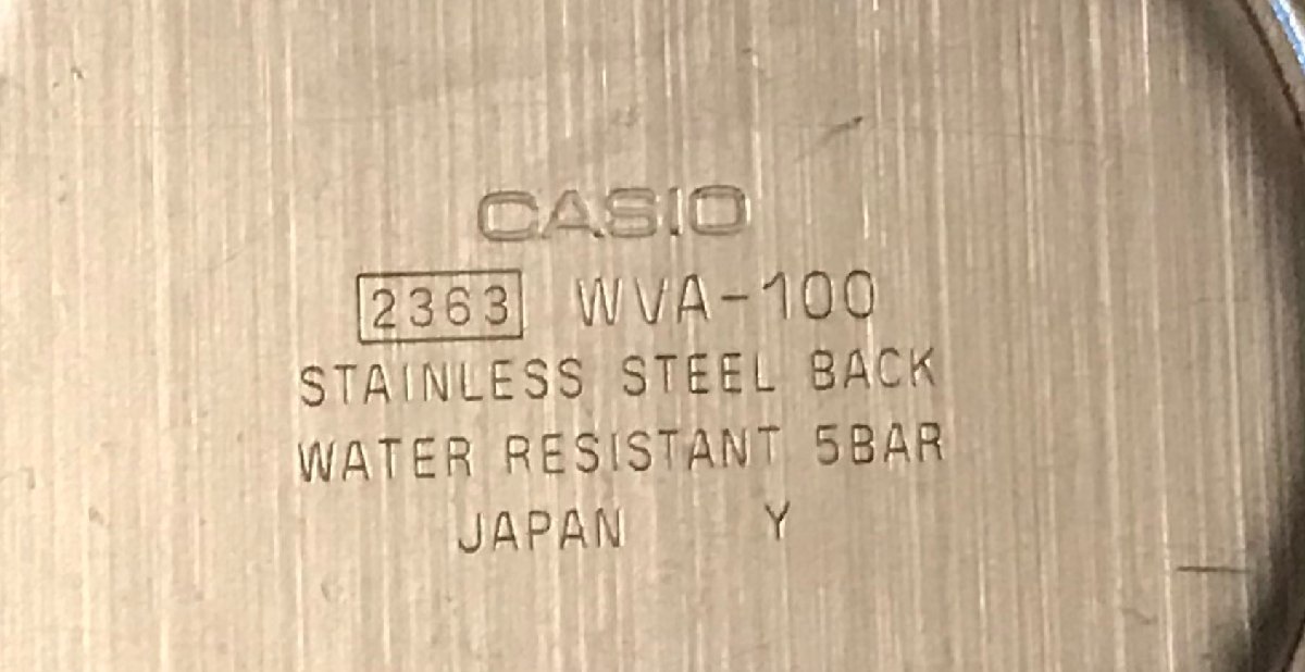 SS-2353■送料込■CASIO ILLUMINATOR WATER 5BAR RESIST メンズ 防水 電波 デジタル 腕時計 2363 WVA-100 レトロ 40g●動作品/くATら_画像10