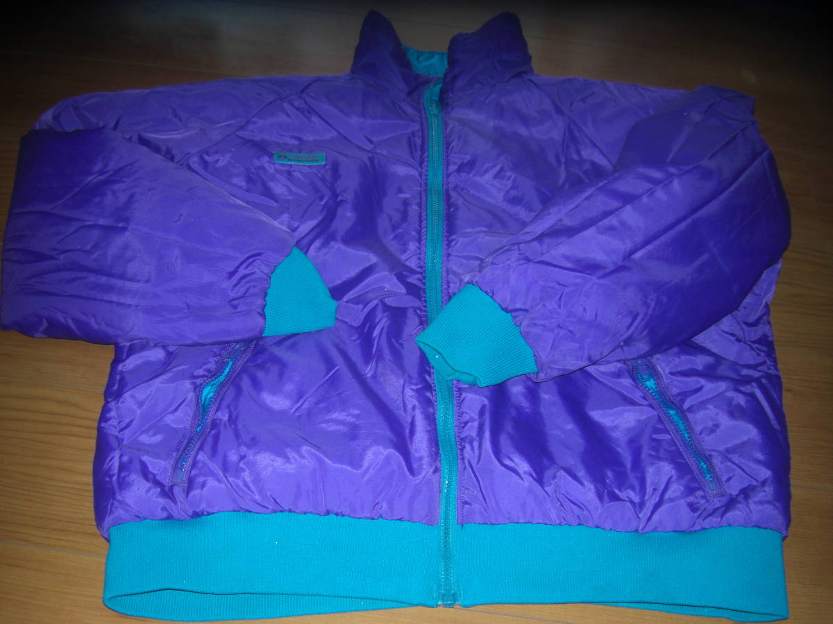 コロンビア リバーシブルジャケットM~L 水色 紫の画像4