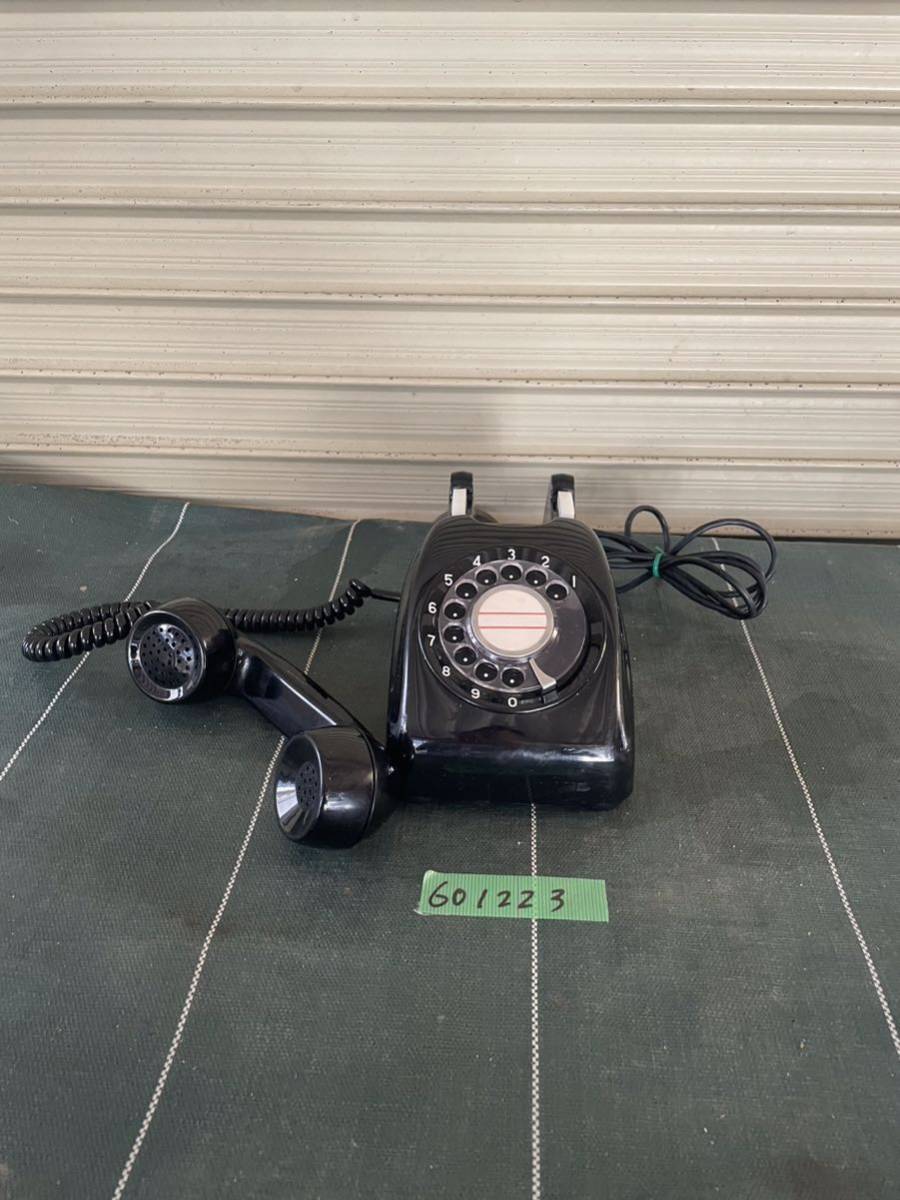 * black telephone Japan electro- confidence telephone . company 600-A2 dial type telephone machine antique Showa Retro *