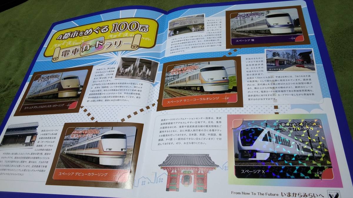 4都市をめぐる東武100系電車カードラリー　フルセット_画像2