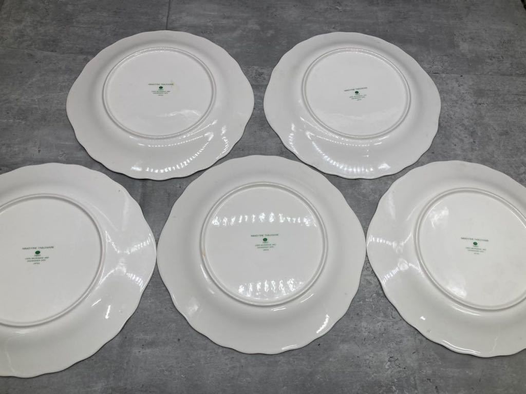 1A67 NIKKO FINE TABLEWARE ニッコー プレート5枚セット 大皿 ディナープレート 直径約29㎝ お皿 絵皿 くま 熊 くまさん 洋食器_画像8