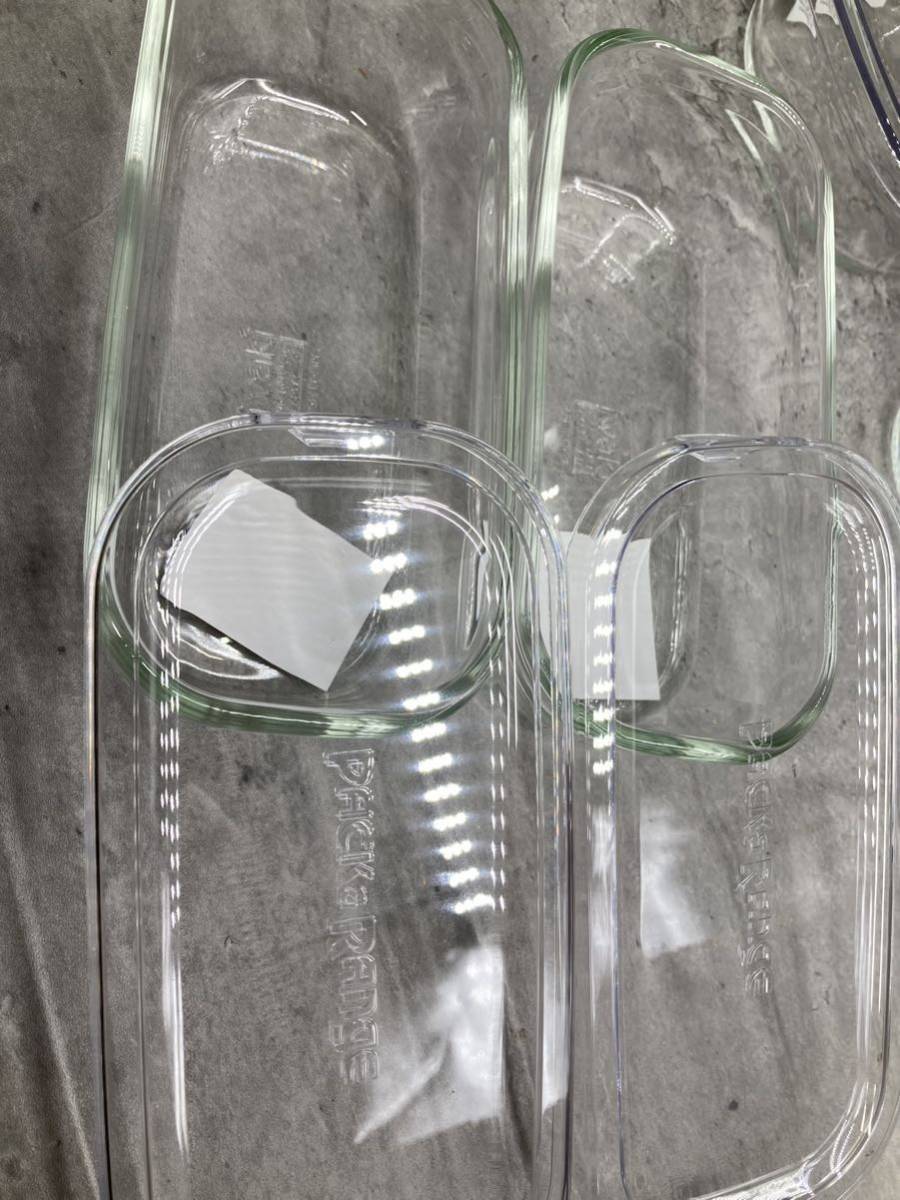1A6【未使用保管品】iwaki イワキ 耐熱ガラス 保存容器 おまとめ 24個セット 透明 グリーン イエロー レッド 電子レンジ対応 キッチン用品_画像5