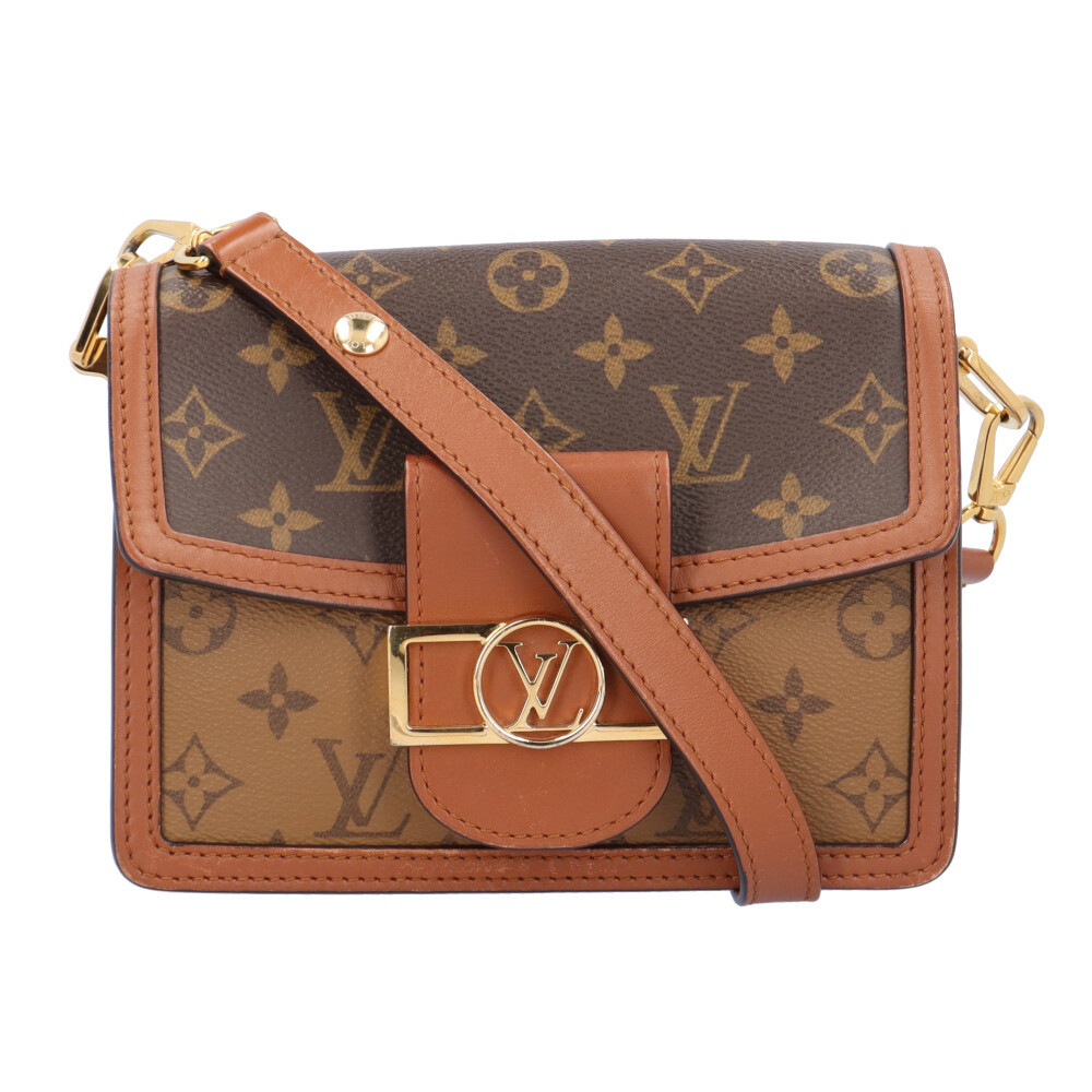 ルイヴィトン ドーフィーヌMINI モノグラムリバース ショルダーバッグ モノグラムリバース ブラウン LOUIS VUITTON 中古