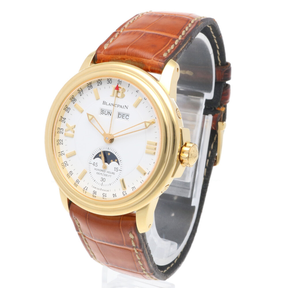 ブランパン レマン 腕時計 時計 18金 K18イエローゴールド B2763 1418 A53 自動巻き メンズ 1年保証 Blancpain 中古_画像3