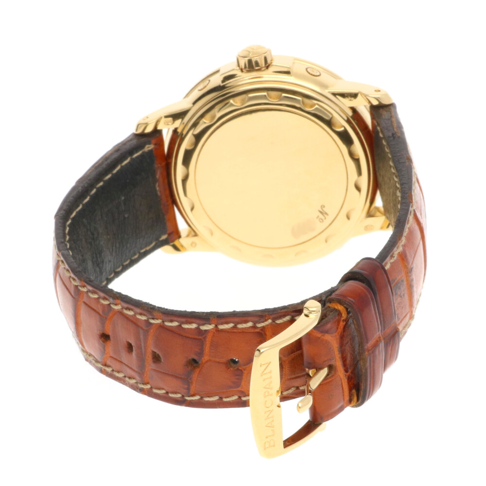 ブランパン レマン 腕時計 時計 18金 K18イエローゴールド B2763 1418 A53 自動巻き メンズ 1年保証 Blancpain 中古_画像9