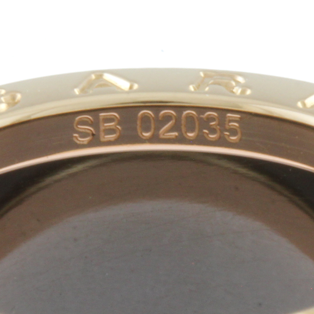 ブルガリ B-zero.1 ビーゼロワン 4バンド ブラックセラミック リング 指輪 9号 18金 K18ピンクゴールド レディース BVLGARI 中古 美品_画像9