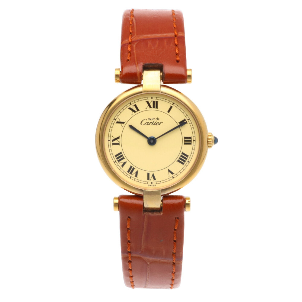  Cartier Must Vendome wristwatch clock GP quarts lady's 1 year guarantee CARTIER used 