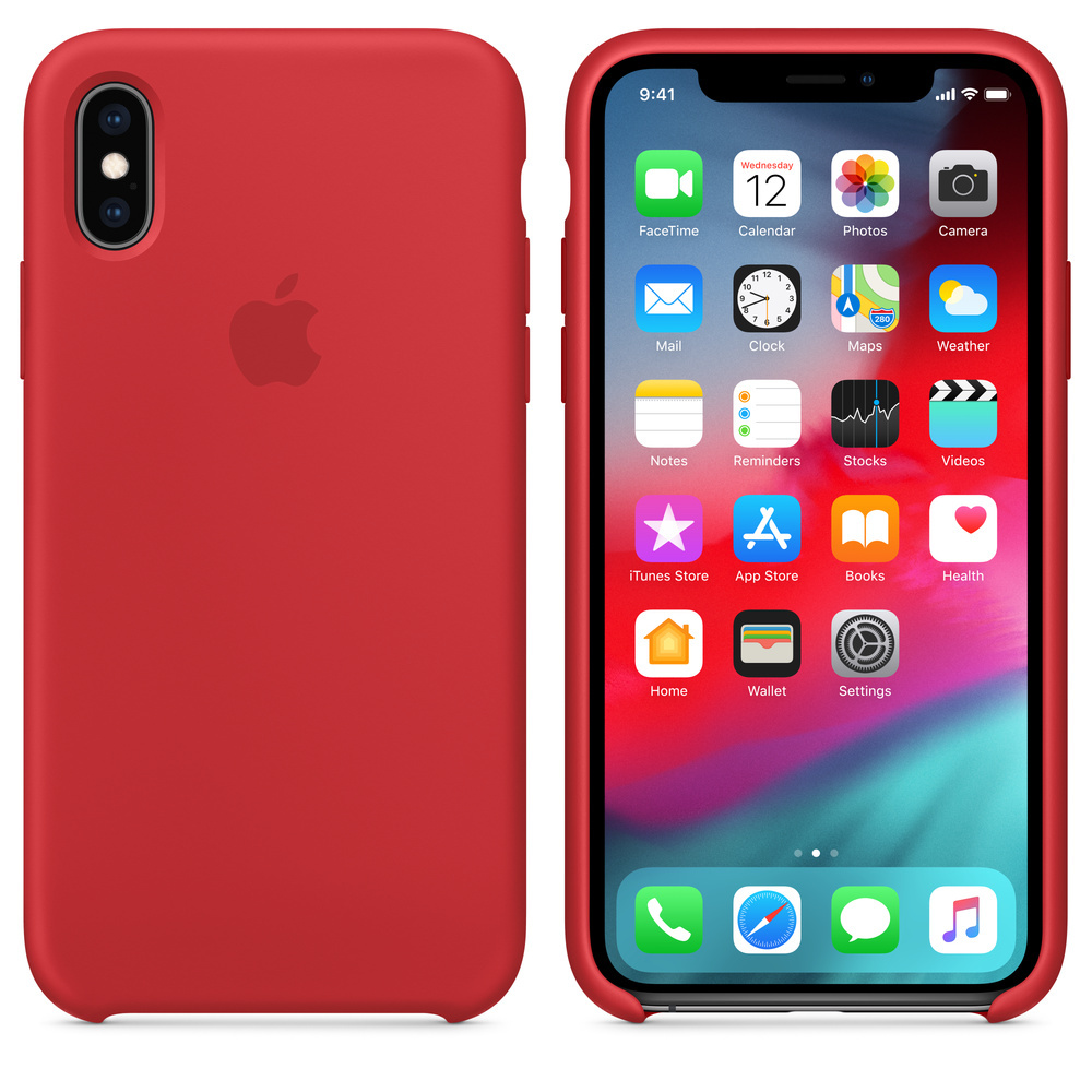 Apple iPhone XS 5.8インチ用 アップル 純正 シリコンケース (PRODUCT)RED レッド 本物Apple純正ケース 未開封品 iPhoneXSシリコーンケース_画像2