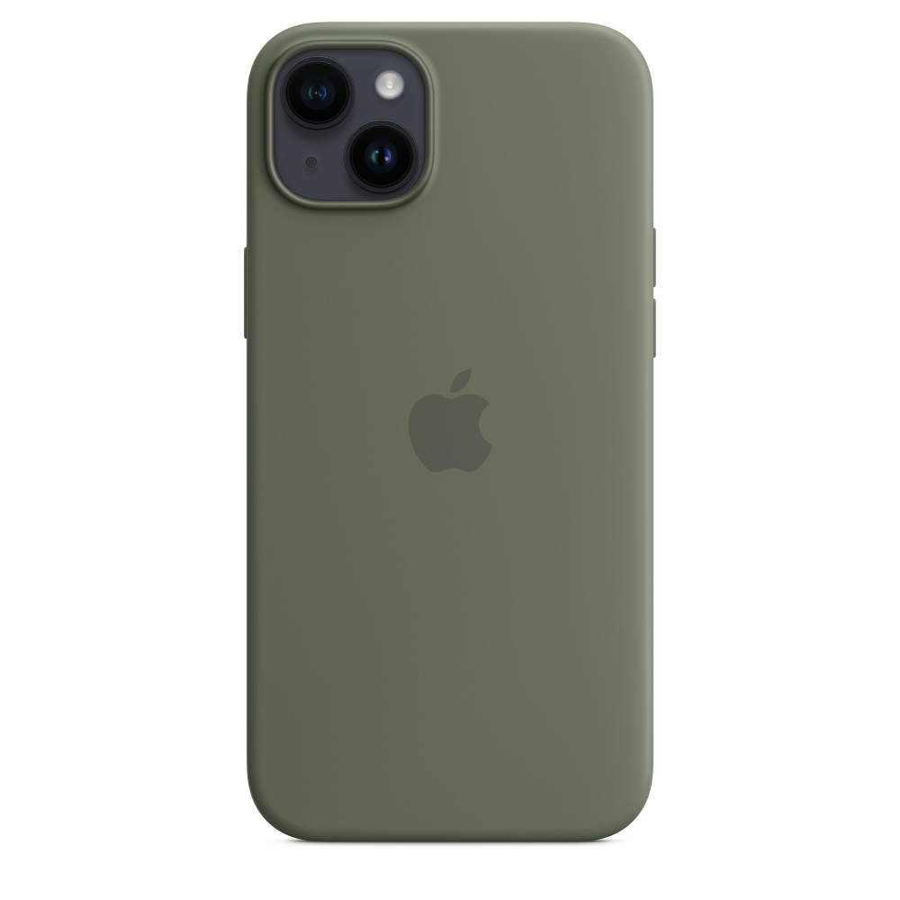 Apple iPhone 14 Plus (2眼・6.7インチ) 用 Apple 純正 MagSafe対応 シリコンケース Olive オリーブ 本物Apple純正ケース 未開封品_画像2