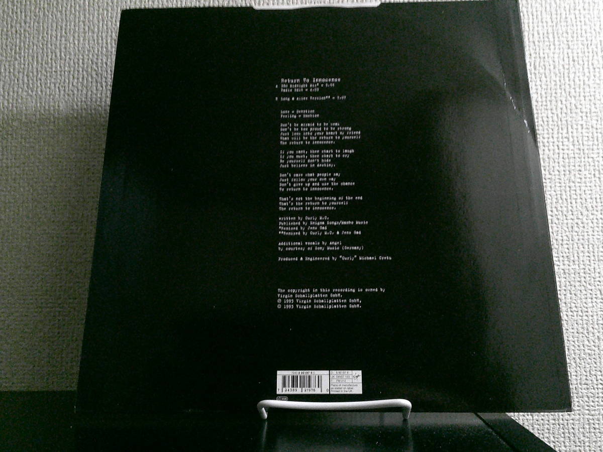 UK12' Enigma/Return To Innocence-Long & Alive Version_画像2