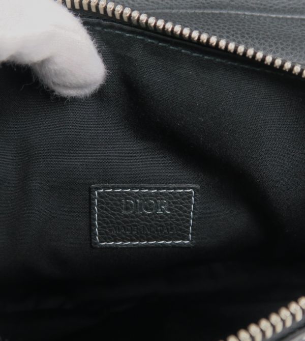 Dior ディオール SADDLE サドル ショルダー バッグ グレインドカーフスキン black b7693_画像9