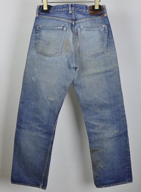 LEVI'S 501XX リーバイス 片面タブ レザーパッチ 均等V デニム パンツ ループずれ 実寸 W28.3L27 Jeans denim pant b7565_画像2