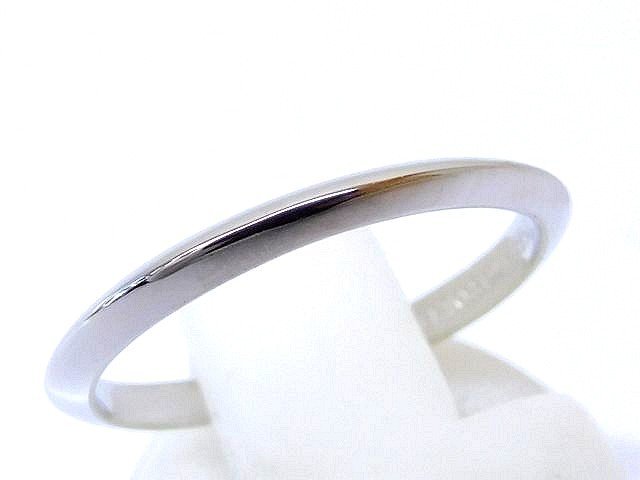 上品なブランド リング ティファニー 新品同様 ☆ □5L6A Tiffany&Co 指輪 レディース 2.3g プラチナ Pt950 ナイフエッジ 10号 プラチナ
