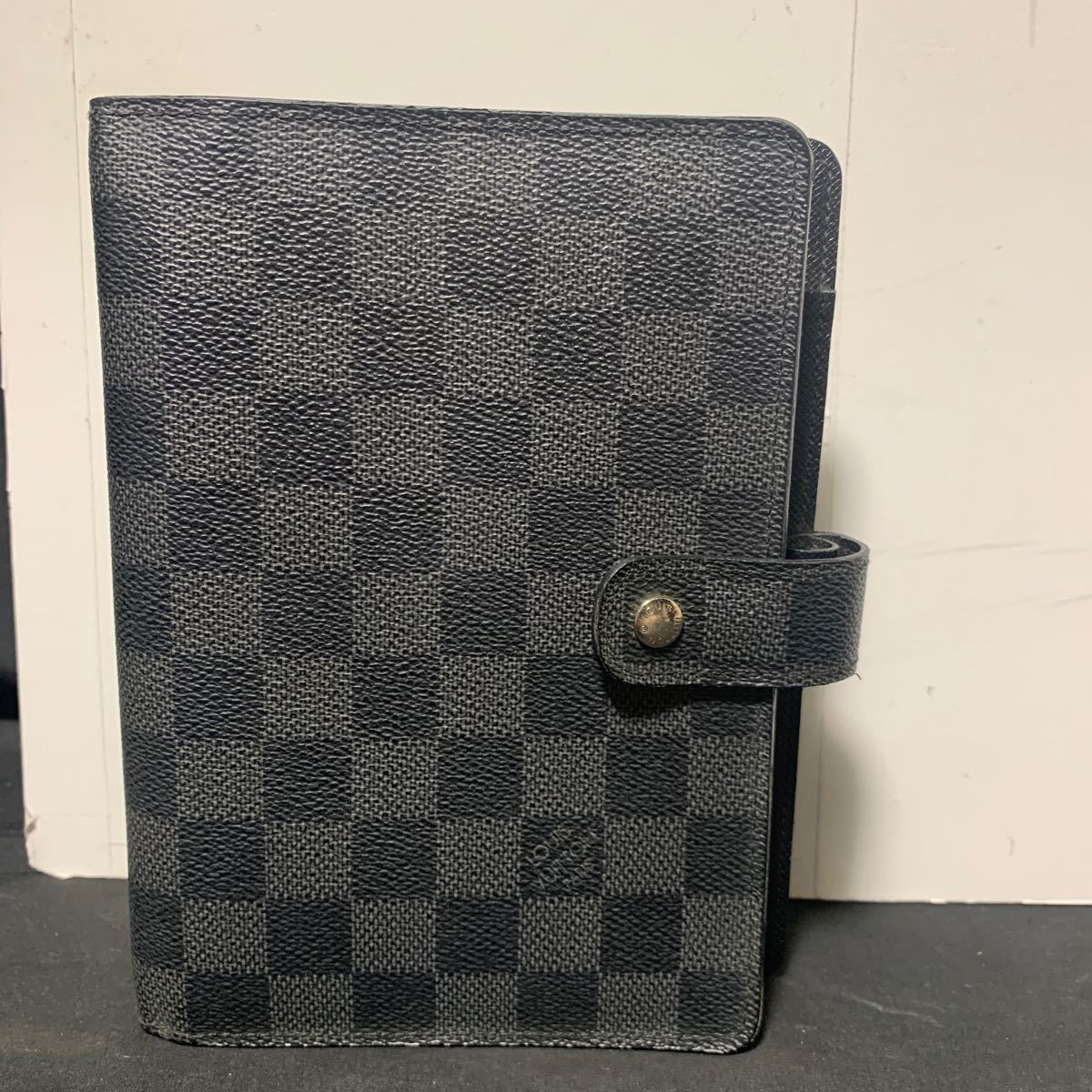 LOUIS VUITTON ルイヴィトン ダミエ グラフィット 手帳カバー アジェンダMM R20242 ? R20973 ? 手帳 6穴 スケジュール帳 _画像1