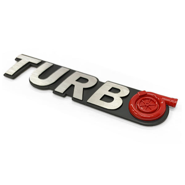 エンブレム 車 ステッカー TURBO ターボ パーツ カー用品 3D アクセサリー ロゴ マーク バックドア 外装 Bタイプ 送料無料_画像1
