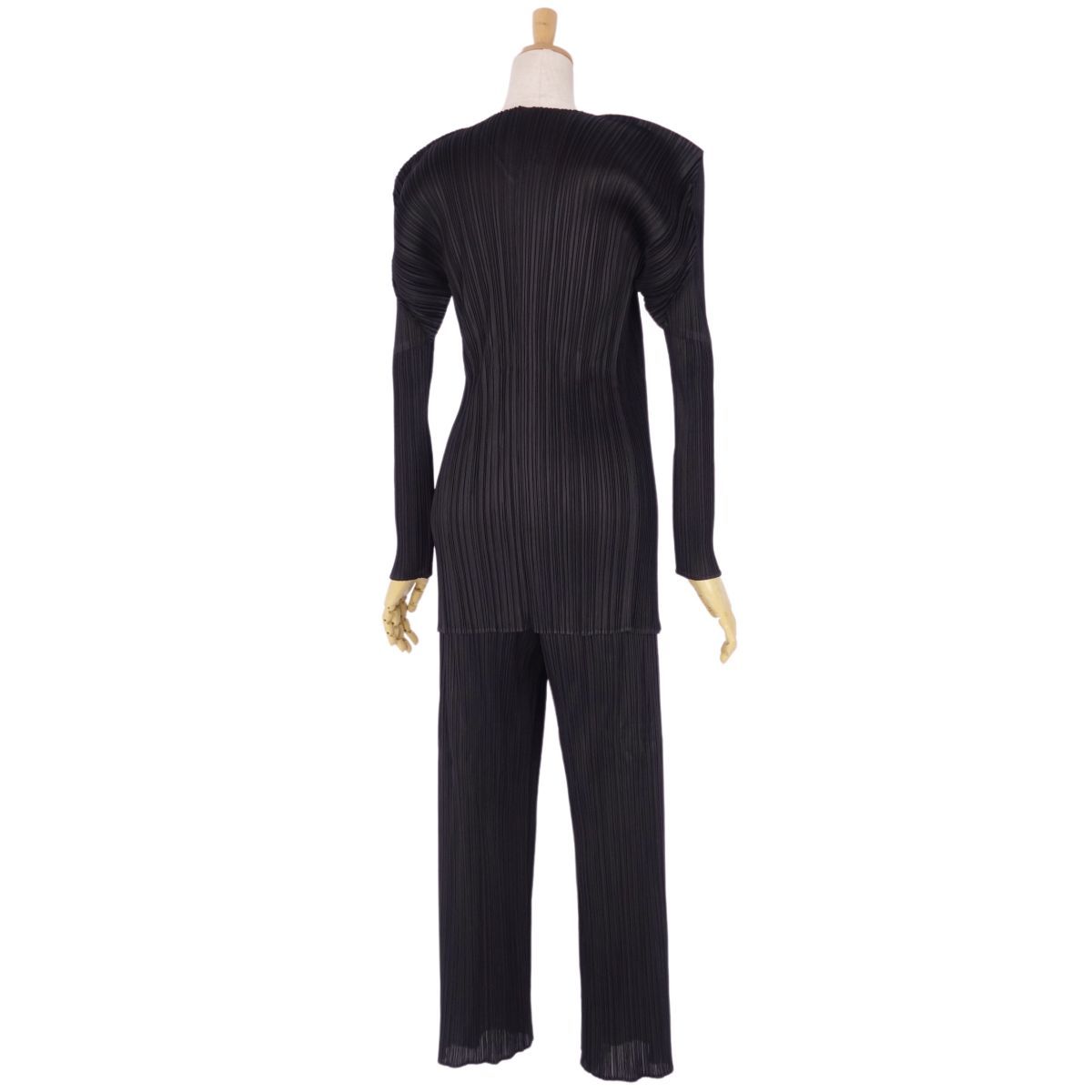  beautiful goods pleat pulley z Issey Miyake PLEATS PLEASE setup pants suit jacket pants lady's 3 black cf01os-rm11f08527