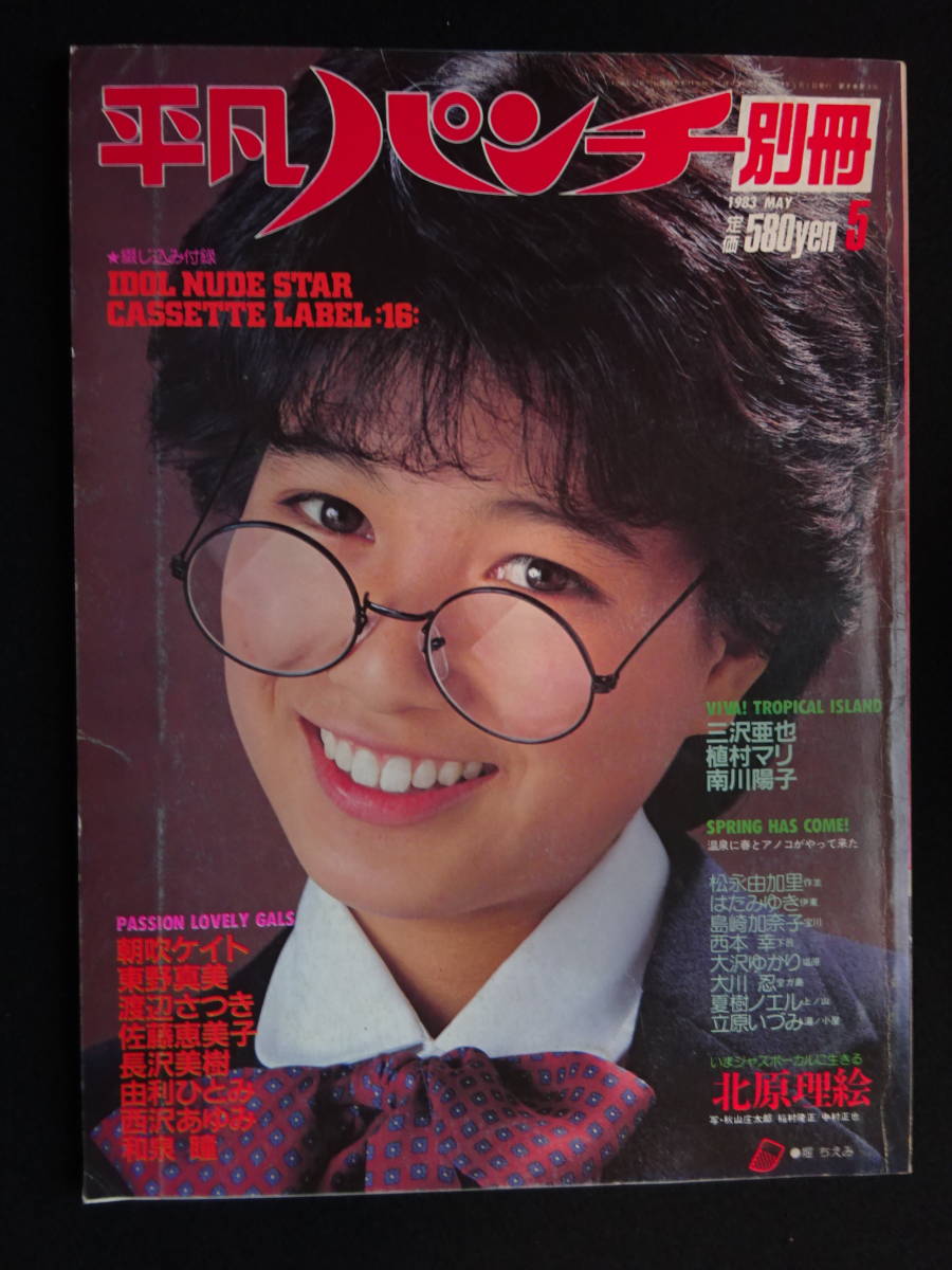 5941／平凡パンチ別冊 5月号（67） 1983 昭和58年（ピンナップ付き、巻頭1枚、センター1枚シミ多め） 表紙/堀ちえみ_画像1