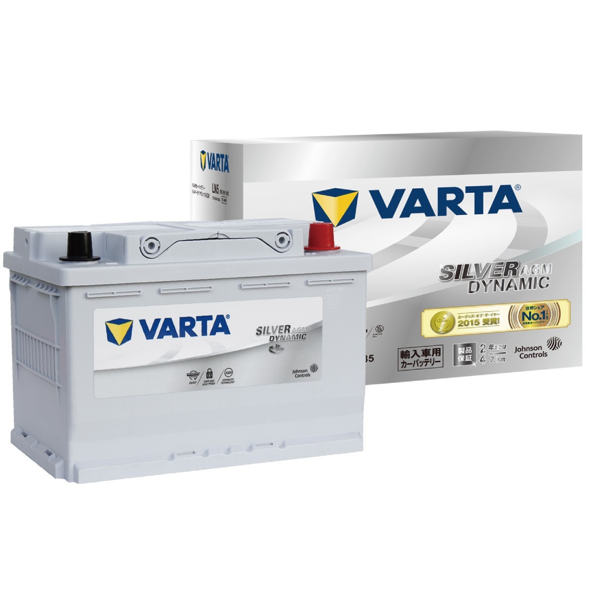 VARTA 580-901-080LN4(AGM/F21）バルタ 80Ah SILVER AGM DYNAMIC_画像1