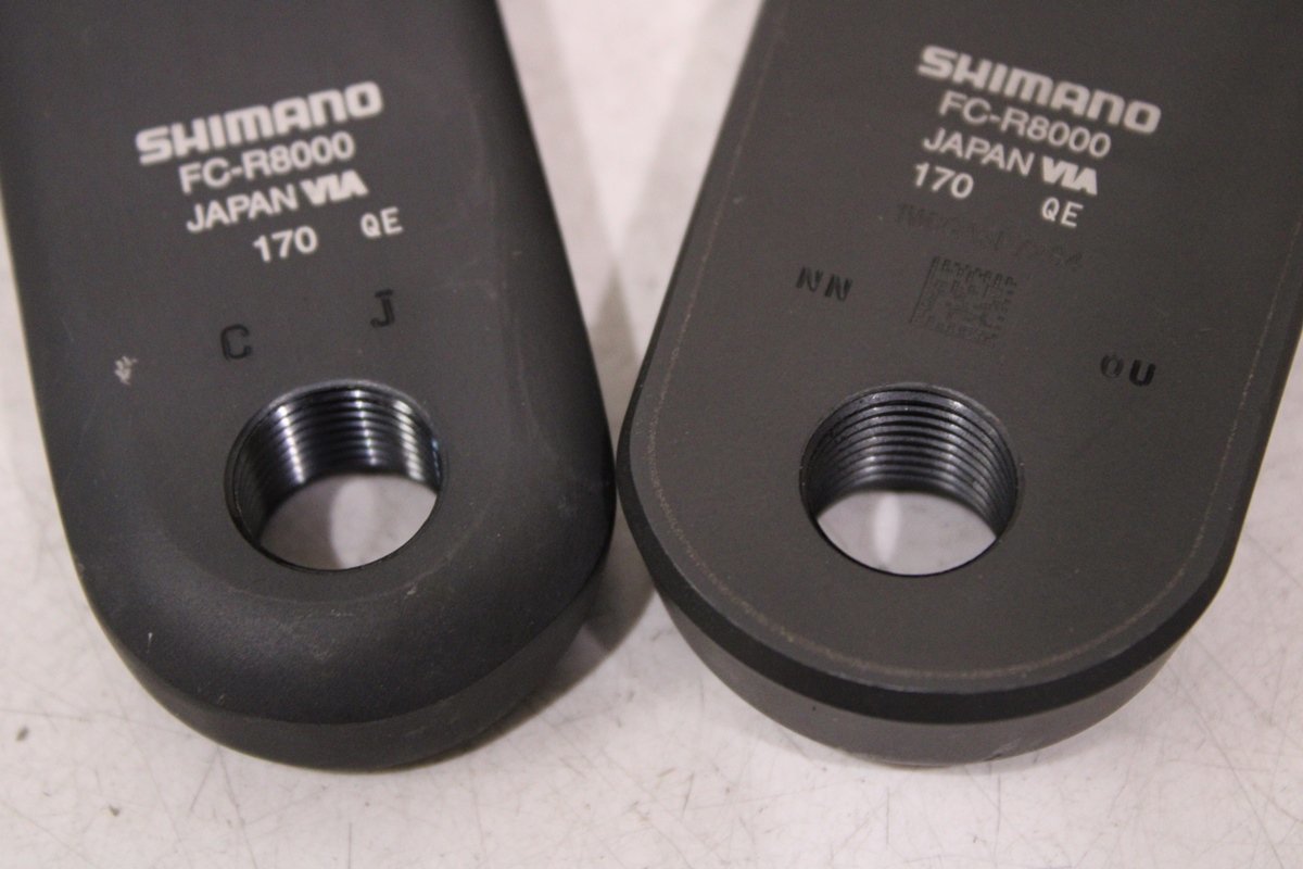 ★SHIMANO シマノ FC-R8000 ULTEGRA 170mm 50/34T 2x11s クランクセット BCD:110mm リコール検査済 超美品の画像9