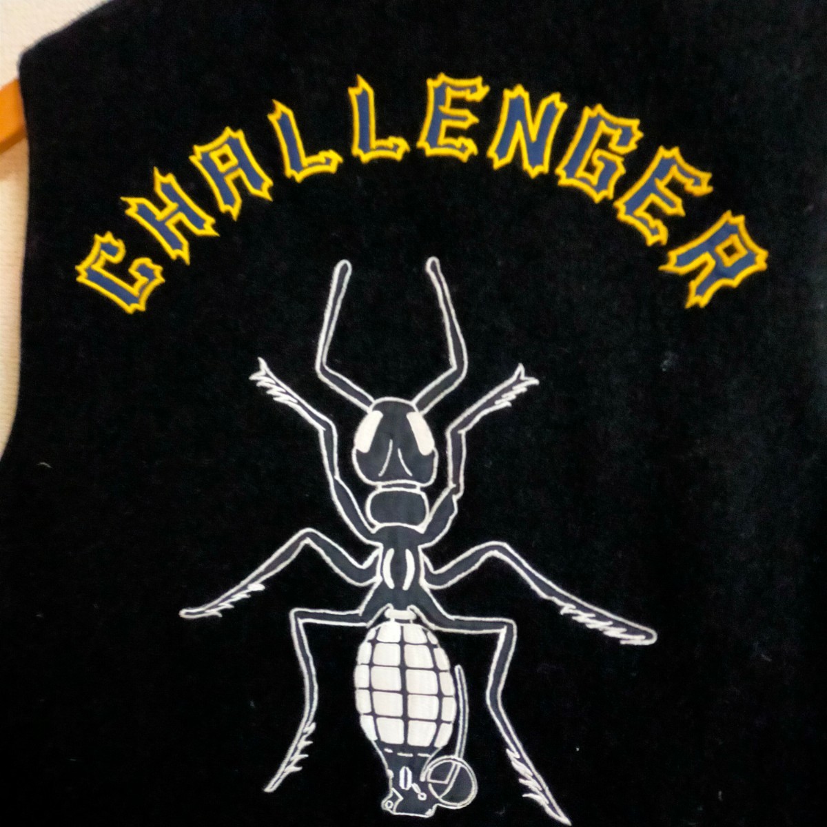 CHALLENGER チャレンジャー ウールベスト 蟻手榴弾刺繍 L CHALLENGER チャレンジャー ウールベスト 蟻手榴弾刺繍 L