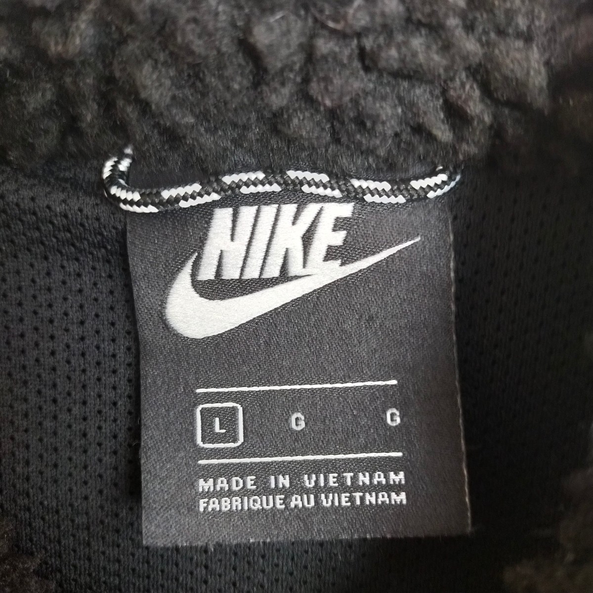 NIKE ナイキ M HE ハーフジップフーディ ウィンターSHERPA BV3767-010 ボアフリースジャケット プルオーバー L ブラック(黒）