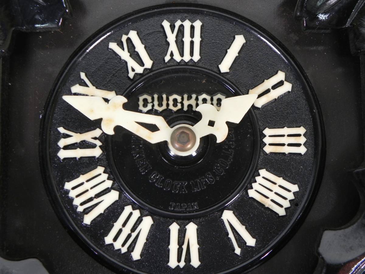 [R266]MIKEN 鳩時計 CLOCK CUCHOO 木製 振り子 金属製重り_画像6