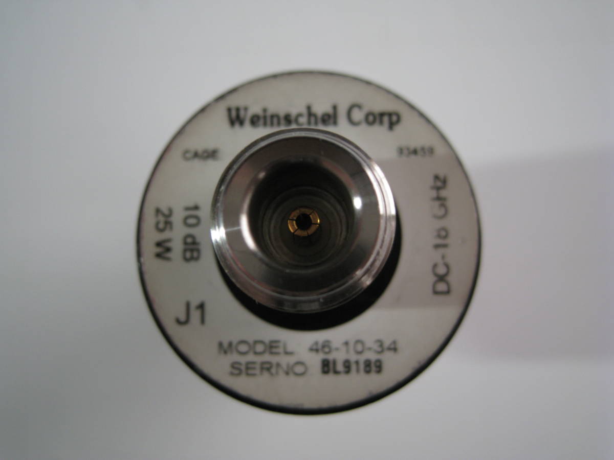 【中古】Weinschel　同軸固定減衰器　アッテネーター　25W　10dB　46-10-34【送料無料】_画像6