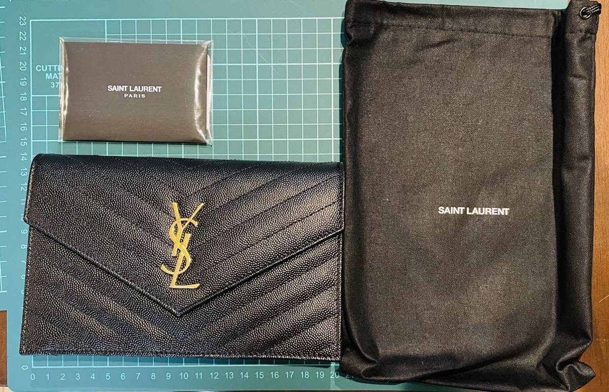 未使用　カサンドラ エンベロープ チェーンウォレット　サンローラン SAINT LAURENT YSL 財布 _画像2