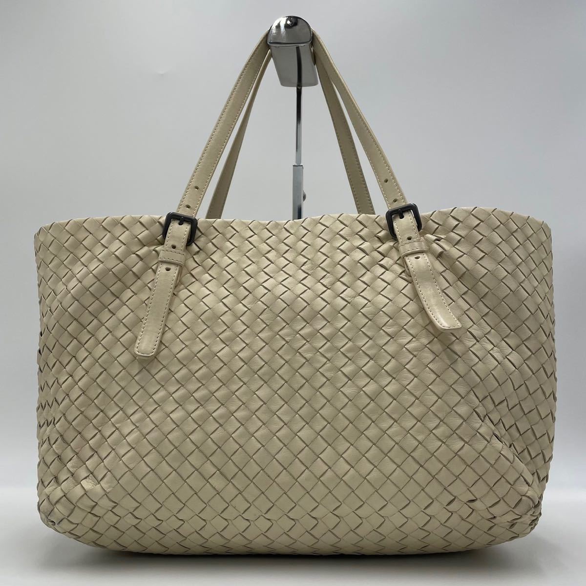 1円 【極美品】BOTTEGA VENETA ボッテガヴェネタ イントレチャート トートバッグ ハンドバッグ ワンショルダー 肩掛け メンズ ビジネス_画像3