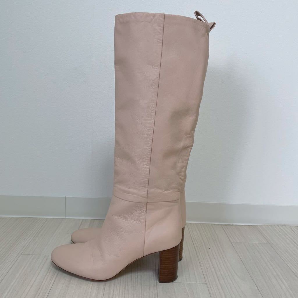 JIL SANDER NAVY Jil Sander long boots leather Pink Lady -s38