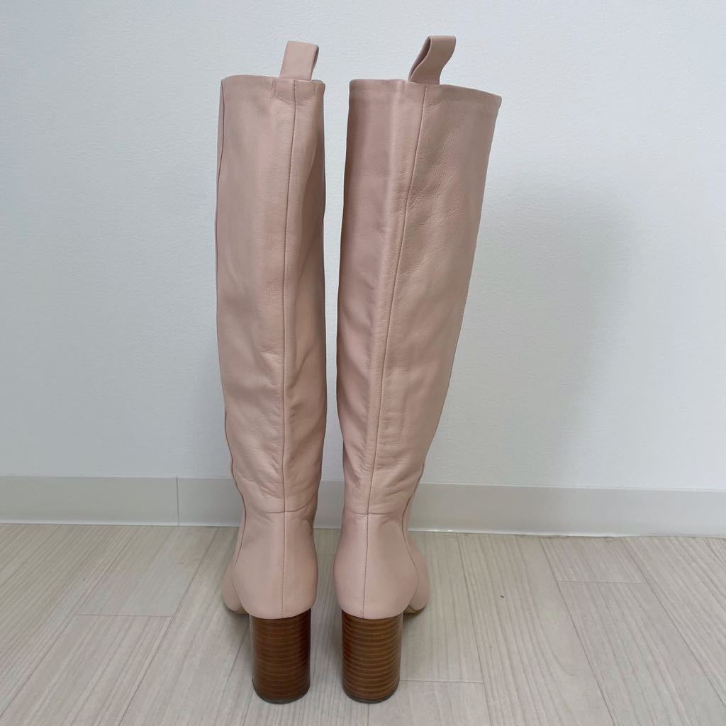 JIL SANDER NAVY Jil Sander long boots leather Pink Lady -s38